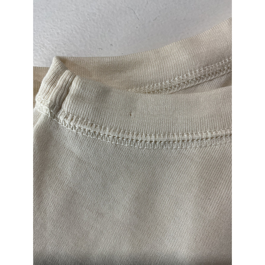 Lemaire Fine-Ribbed White Cotton Seamless Tank Top Size S