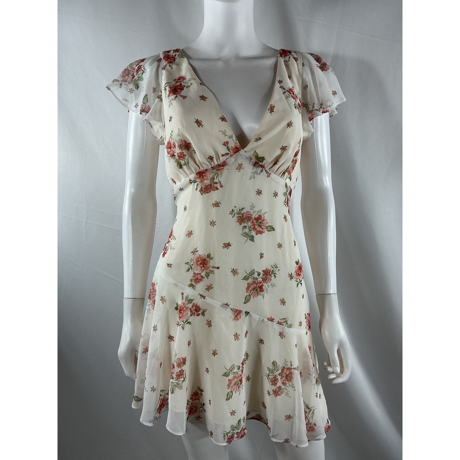 Lpa 'Liv' White Polyester Mini Dress Size M
