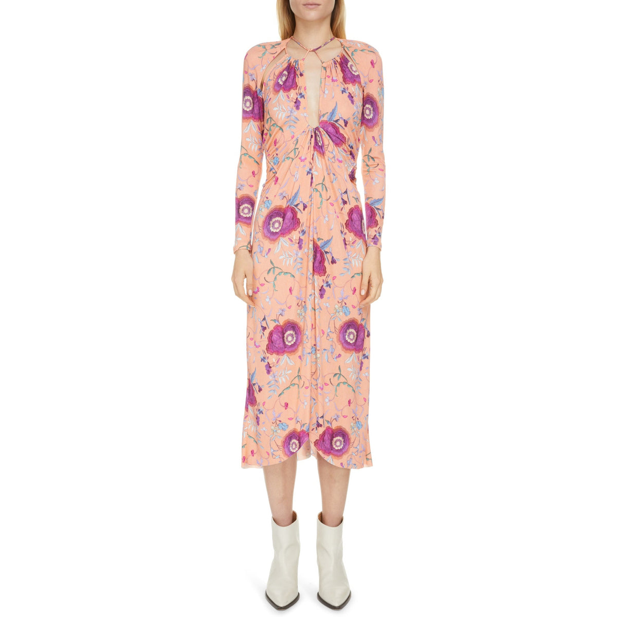 Isabel Marant Elegant Multicolor Jadessi Midi Dress Size 36 EU / US 4