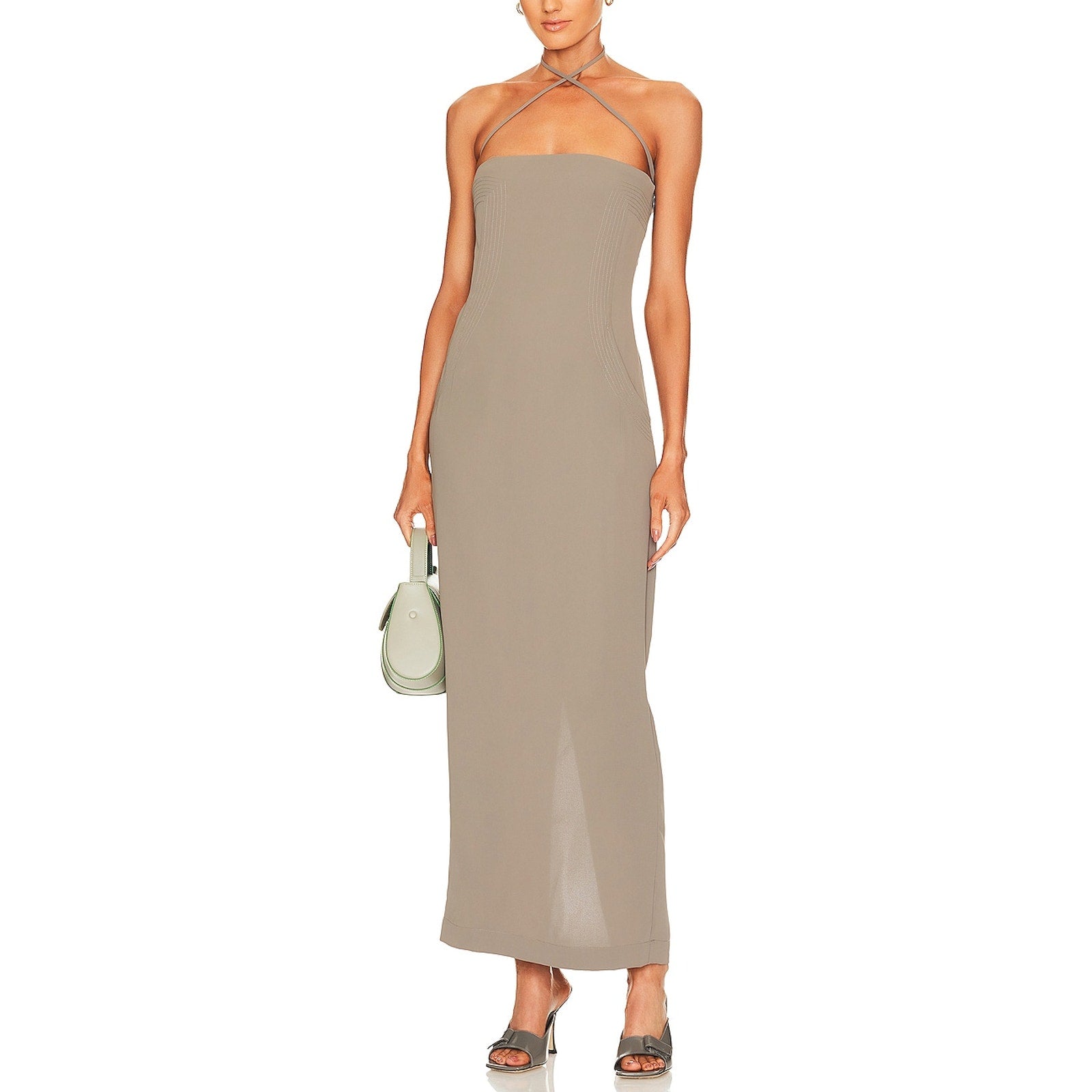 Paris Georgia 'Audrey' Grey Polyester Dress Size XS