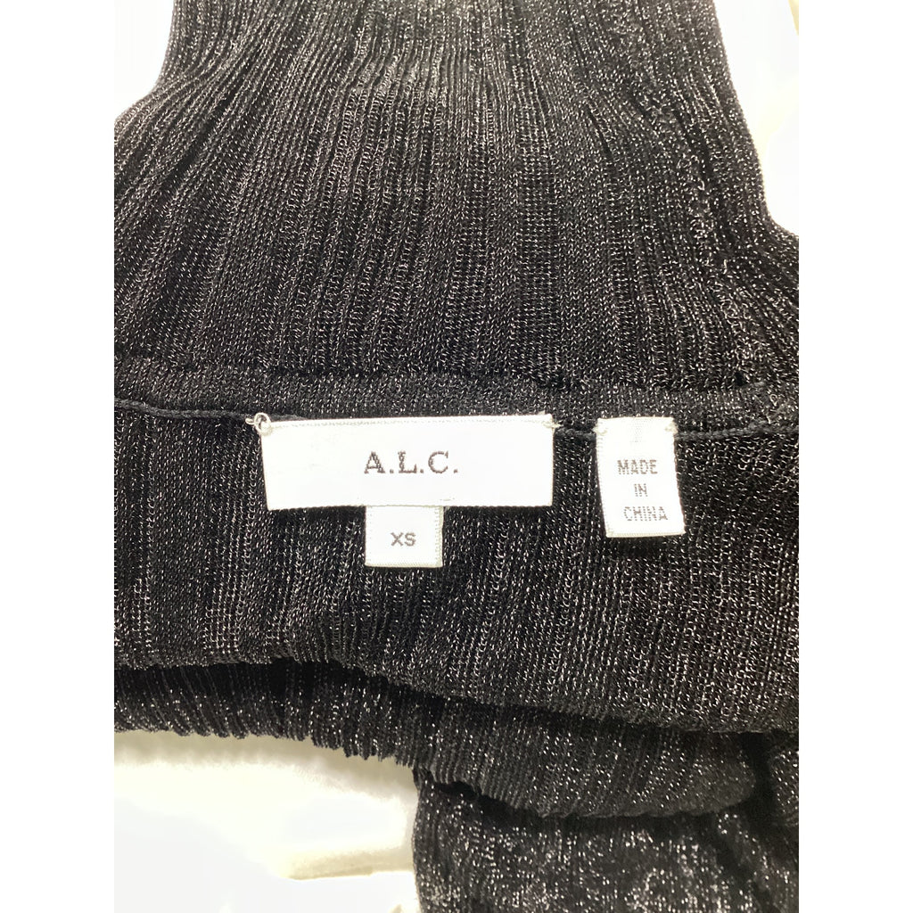 A.L.C. 'Mikaela' Black Turtleneck Top Size XS
