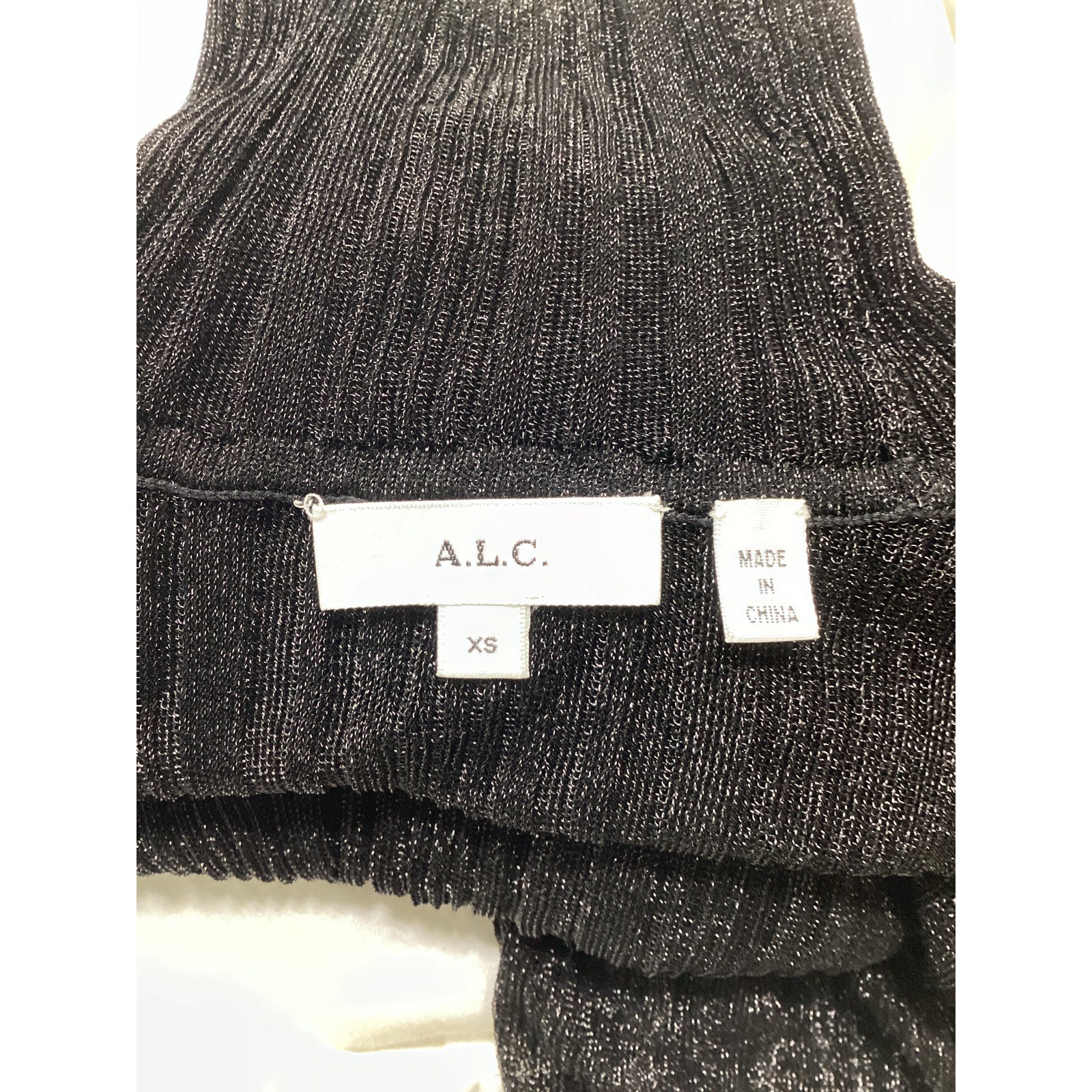 A.L.C. 'Mikaela' Black Turtleneck Top Size XS