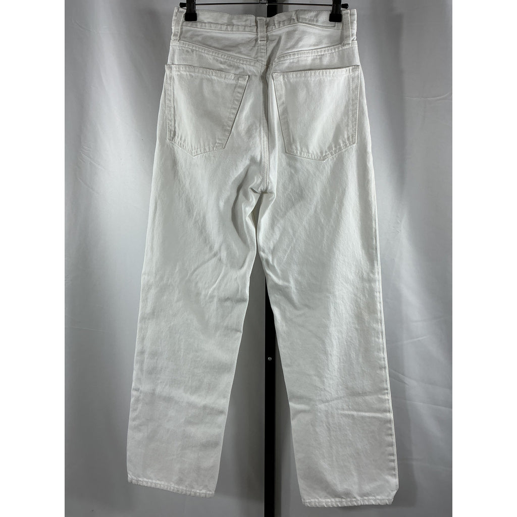 Re/Done '90S' White Cotton Low Slung Jeans Size 25