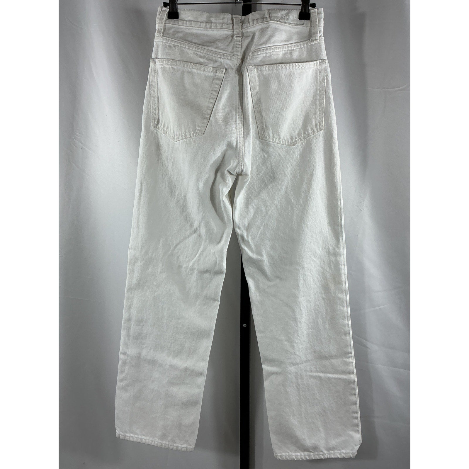 Re/Done '90S' White Cotton Low Slung Jeans Size 25