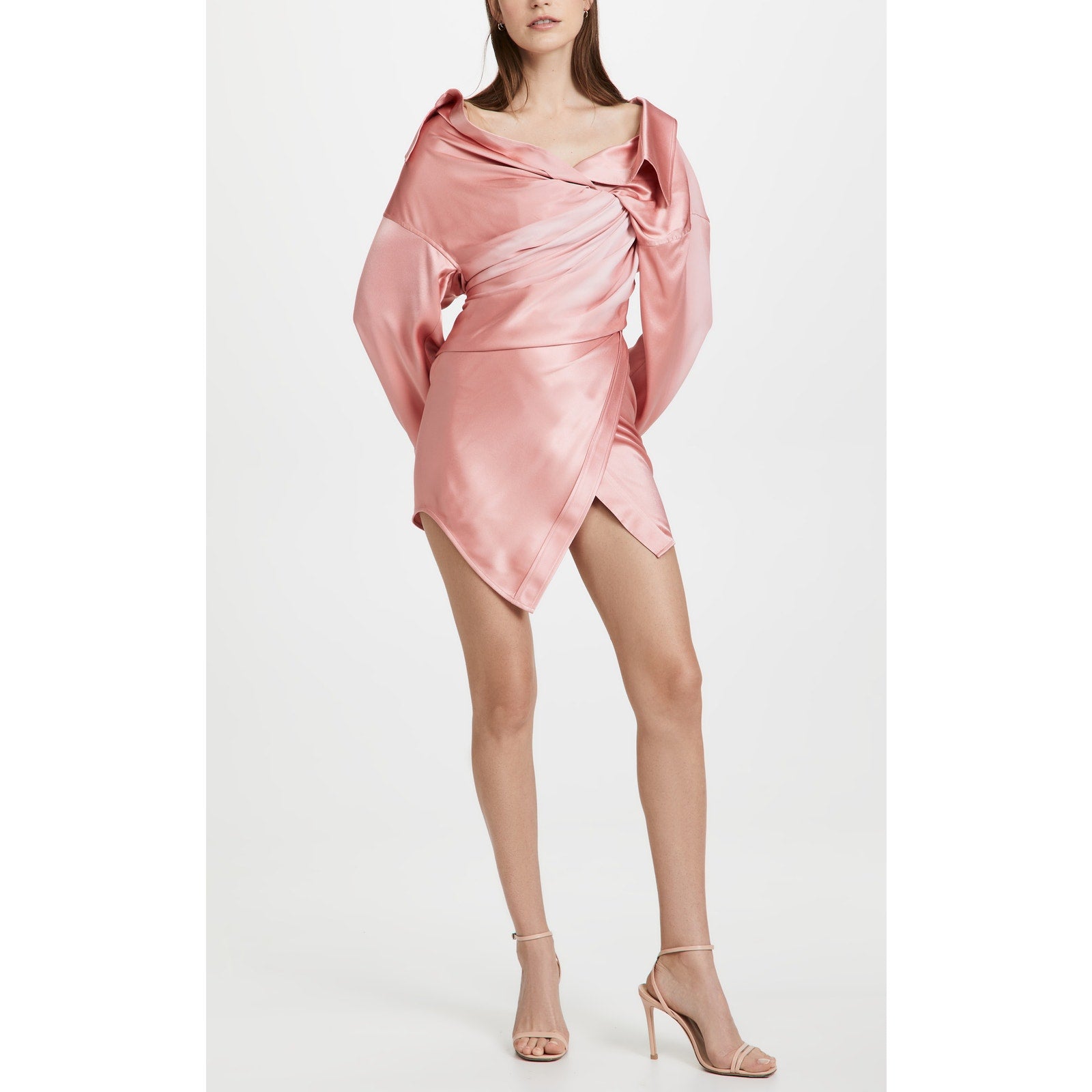 Alexander Wang Draped Pink Silk Corset Dress Size 8 - NWT