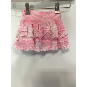 Loveshackfancy Girls 'Billie' Pink Cotton Skirt Size 18-24M