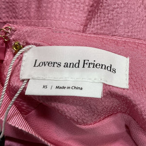 Lovers And Friends Ruched Rosebloom Pink Carlita Skirt Size XS NWT