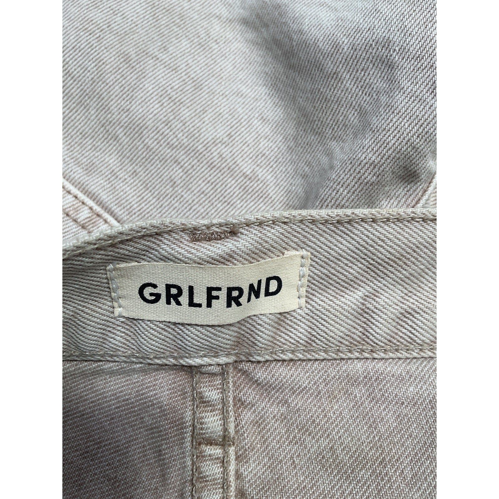Grlfrnd 'Jules' Tan Cotton Super High Rise Vintage Short Size 29