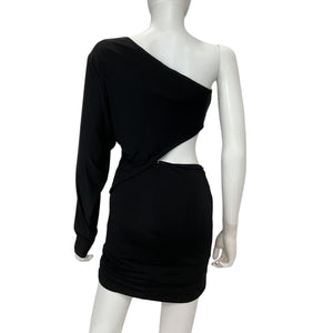 Michael Costello Sleek Black Avianna Mini Dress Size S NWT