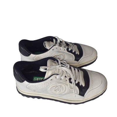Gucci Classic Off White And Black Leather Mac80 Sneakers Size 7