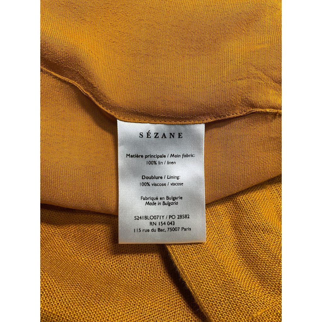S�zane 'Claire' Gold Blouse Size 34