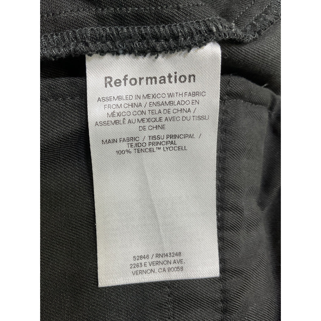 Reformation 'Petites' Black Tencel Lyocell Mason Pant Size 0 / P