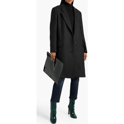 Frame Wool Blend Black Coat Size S