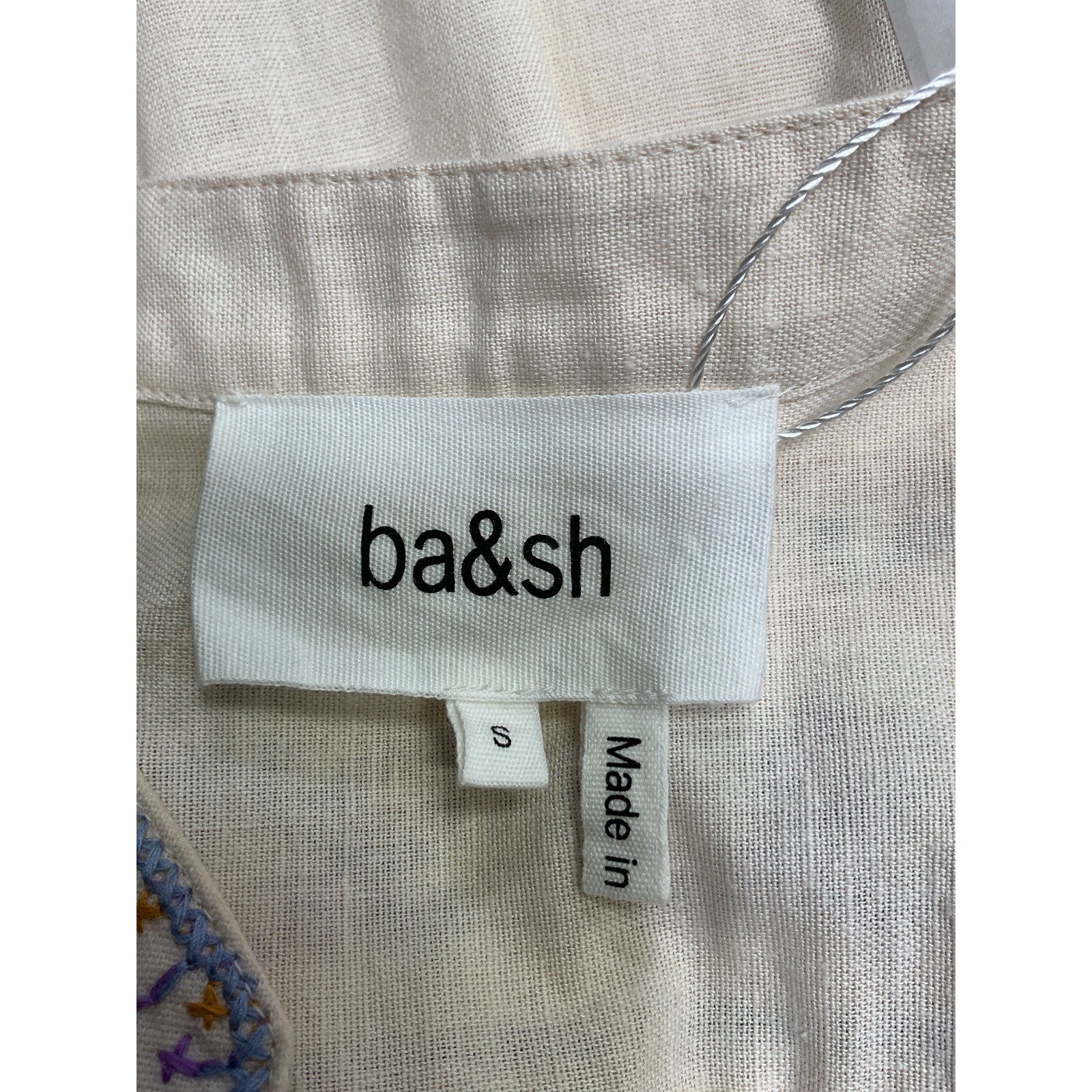 Ba&Sh 'Caloe' Cream Cotton Top Size S