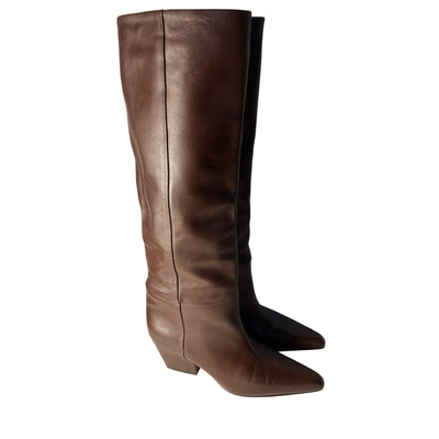 Paris Texas Sleek Brown Jane 60 Boots Size 38.5 EU / 8.5 US