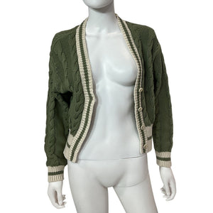 LSpace Cable Knit Fairway And Bone Hampton Cardigan Size XS