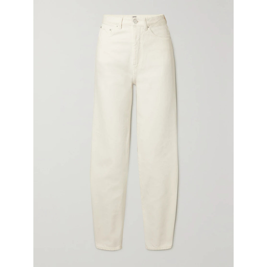 Toteme + Net Sustain Barrel White Cotton High-Rise Straight-Leg Organic Jeans Size 26