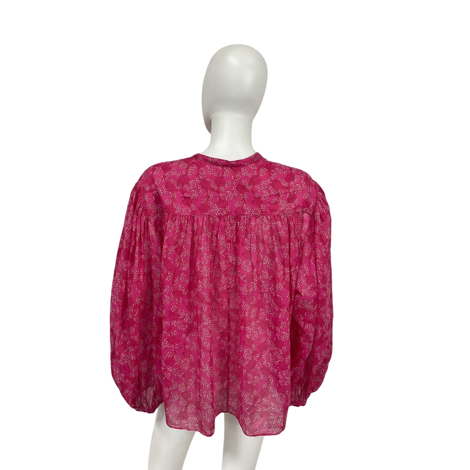 Isabel Marant 'Salika' Pink Cotton Long Sleeve Blouse Size 40