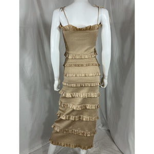 V. Chapman 'Lily' Tan Polyester Dress Size 4