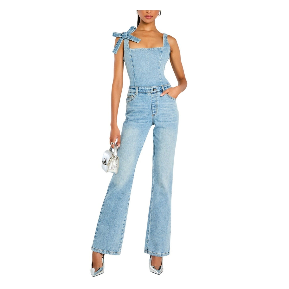 Retrofête Classic Blue Dawson Jumpsuit Size M