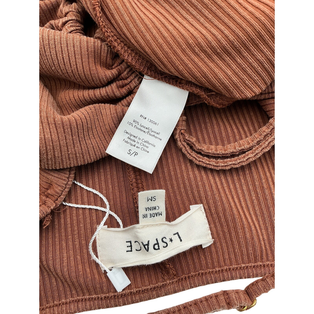 L*Space 'Ellery' Brown Lyocell Dress Size SM