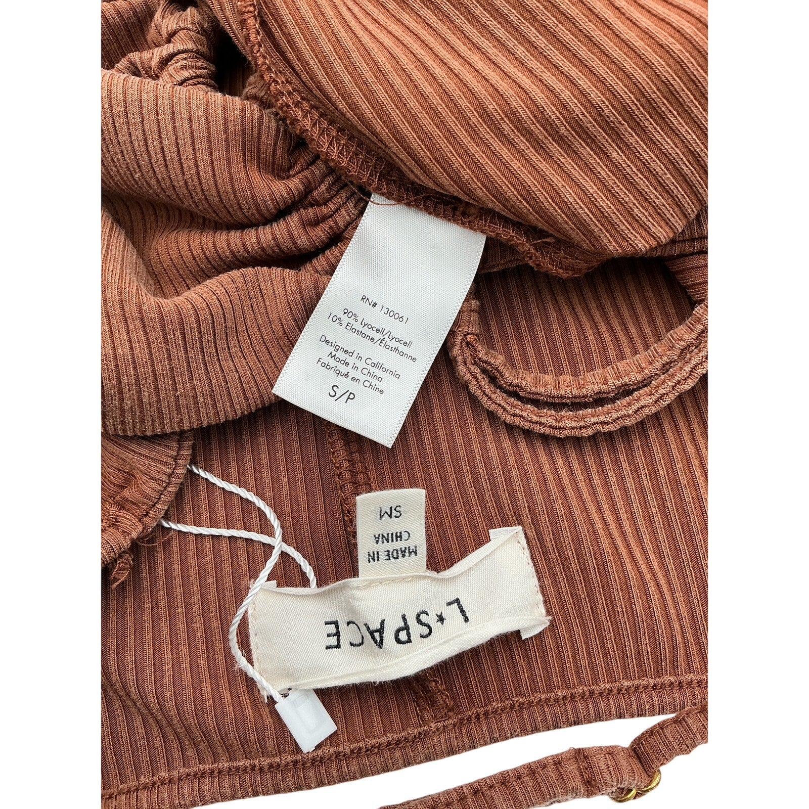 L*Space 'Ellery' Brown Lyocell Dress Size SM