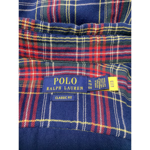 Ralph Lauren Classic Fit Red Cotton Plaid Double-Faced Workshirt Size XL - NWT