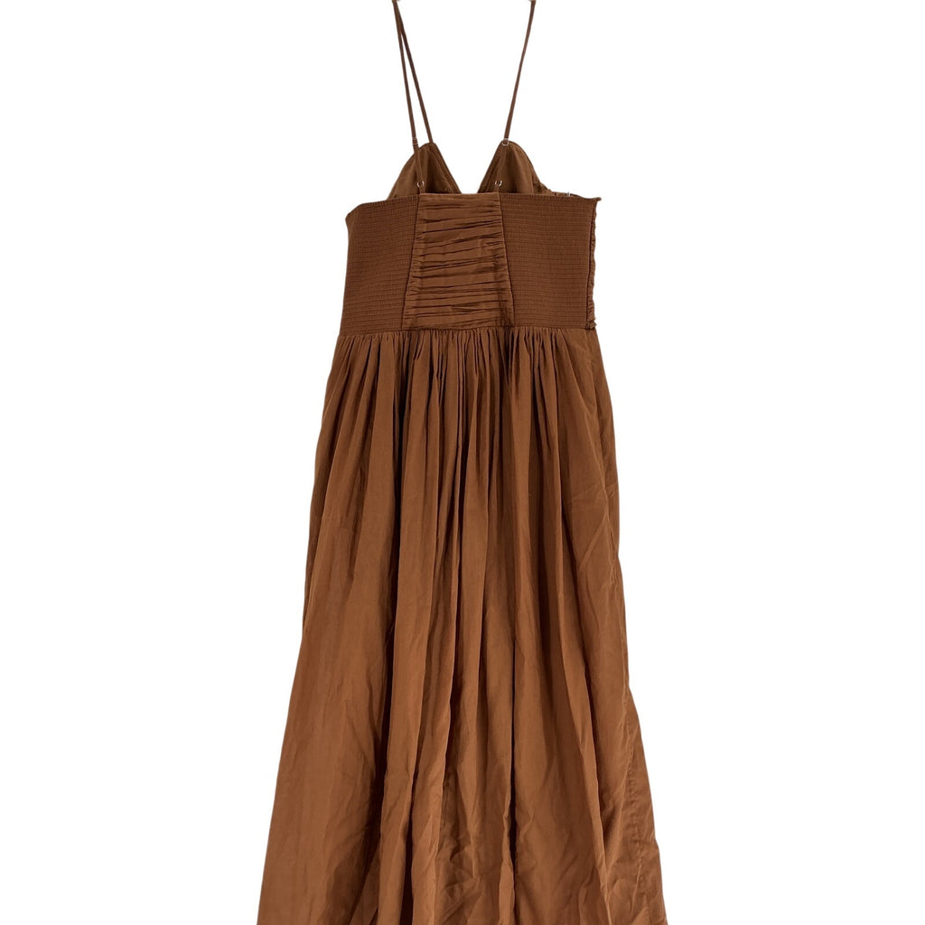 A.L.C. 'Rumi' Brown Cotton Crocheted Trim Dress Size 6