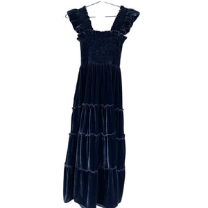 Hill House Home Velvet Blue Ellie Nap Dress Size XS