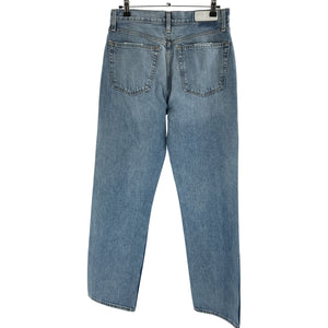 Redone Classic Worn Blue 90s High Rise Rigid Straight Denim Jeans Size 28