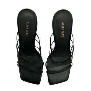 Alias Mae Strappy Black Monty Mule Heels Size 37 EU / US 7