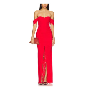Majorelle Ruched Red Simone Gown Size XS