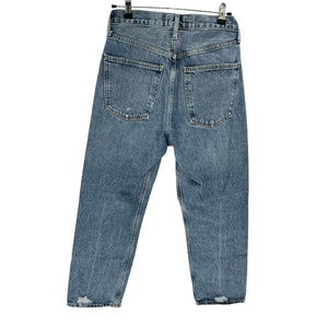 Agolde Vintage Blue 90s Crop Hooked Denim Jeans Size 25