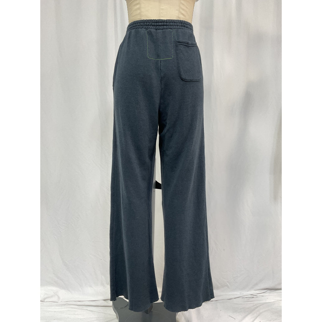 Aviator Nation Wide Leg Blue Polyester Pocket Sweatpants Size M