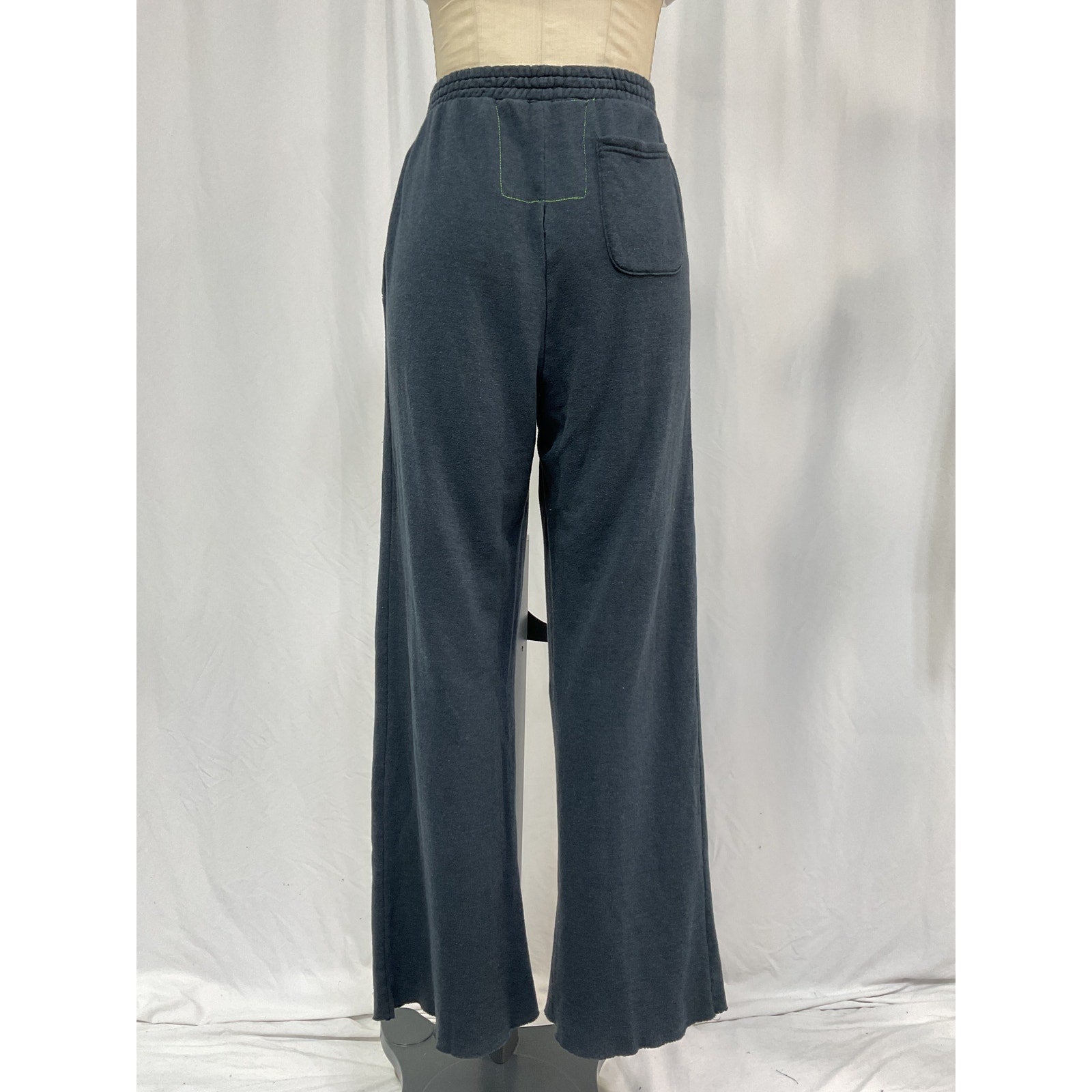 Aviator Nation Wide Leg Blue Polyester Pocket Sweatpants Size M
