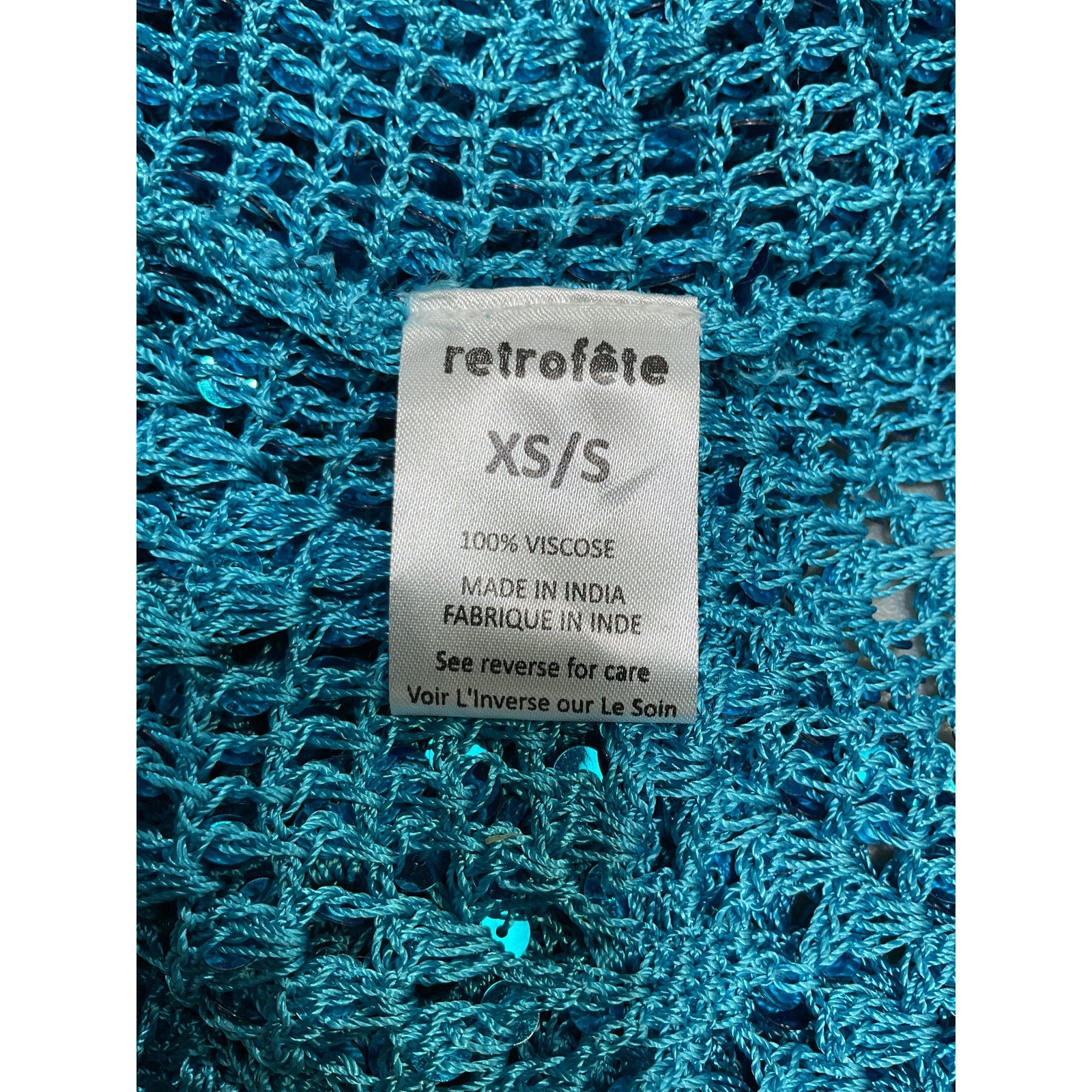 Retrofete 'Mira' Blue Viscose Dress Size XS / S - NWT