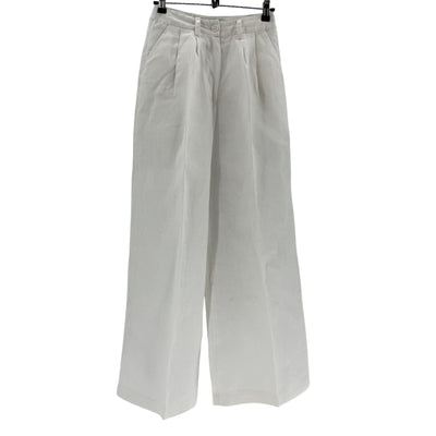 Faithfull The Brand Linen White Circa Pants Size XS
