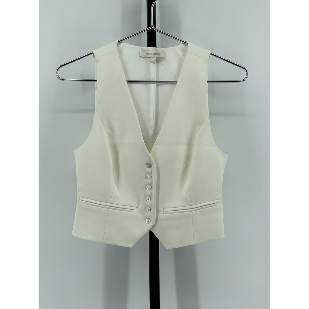 Favorite Daughter 'The Favorite' Ivory Polyester Vest Size S