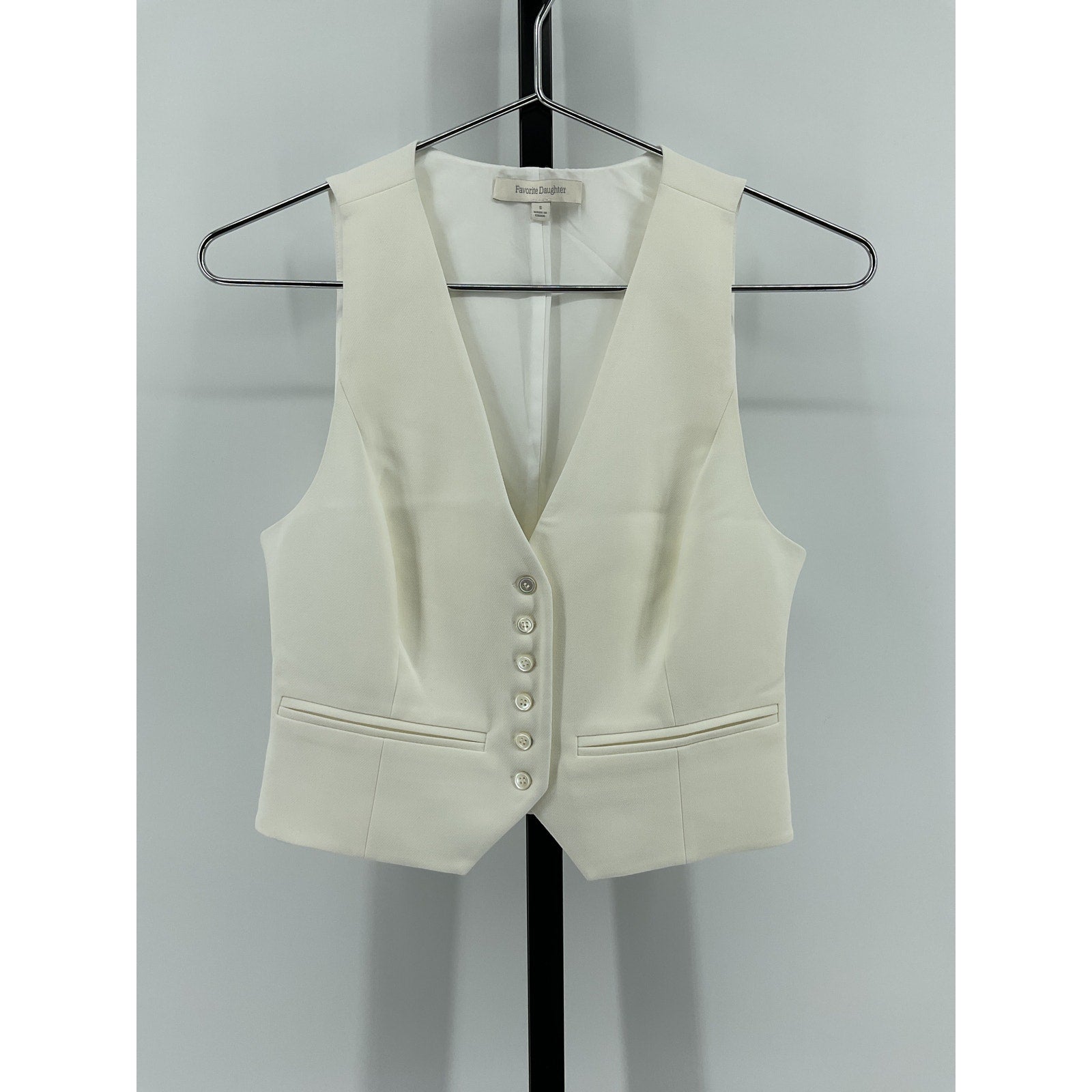 Favorite Daughter 'The Favorite' Ivory Polyester Vest Size S