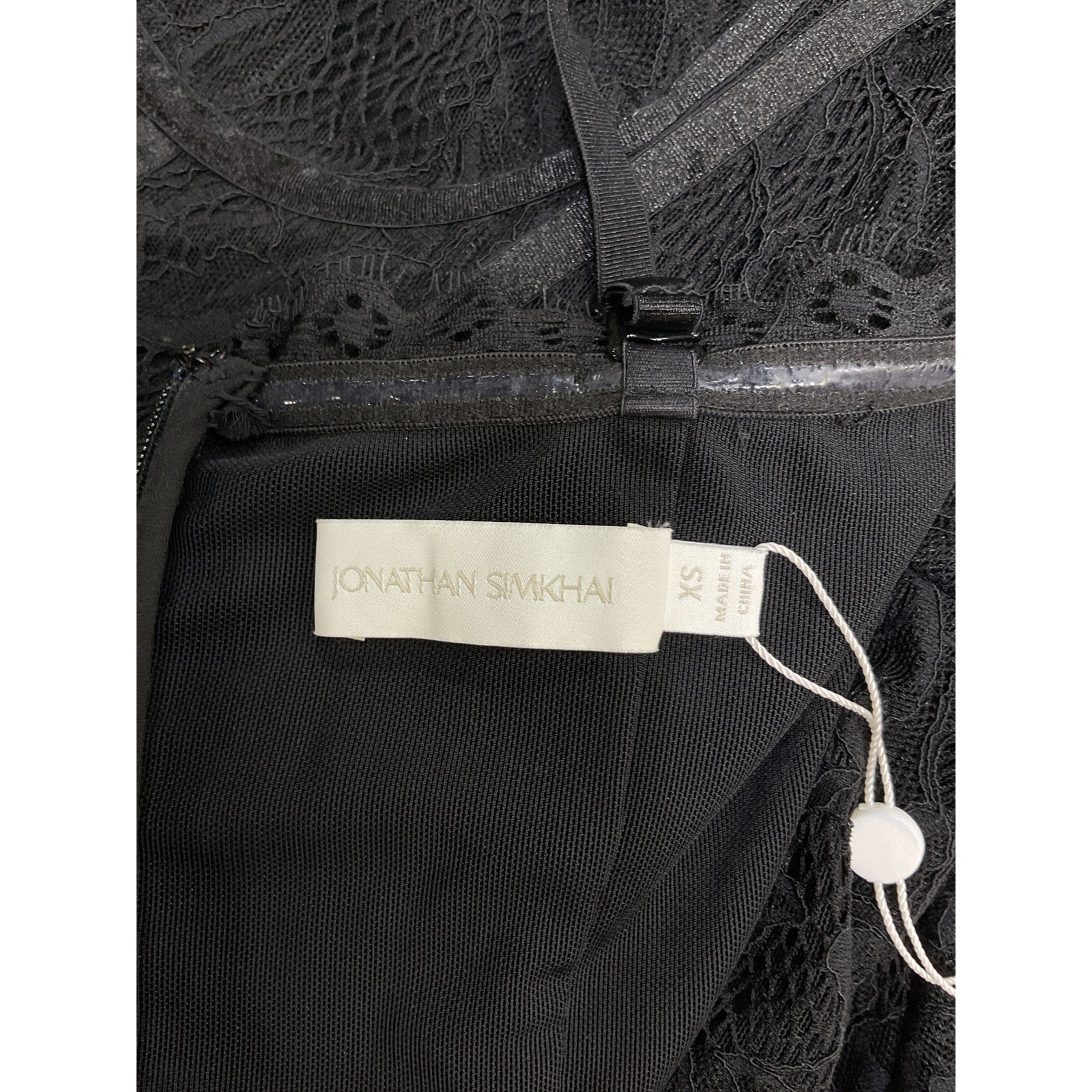 Simkhai x Revolve Black Polyamide Lace Bustier Midi Dress Size XS