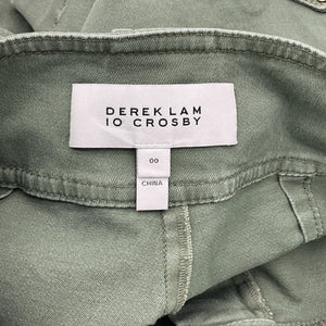 Derek Lam Chic Green Paperbag Belted Shorts Size 00