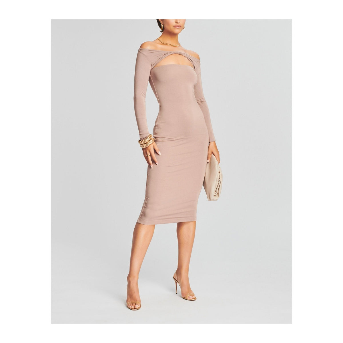 Retrofête 'Irene' Pink Long Sleeve Dress Size S - NWT