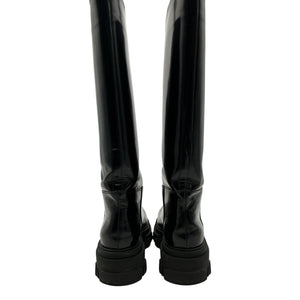 Gia Borghini Sleek Black Perni 7 Knee High Leather Boots Size 7