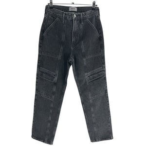 Agolde Relaxed Washed Black Cooper Cargo Denim Jeans Size 25