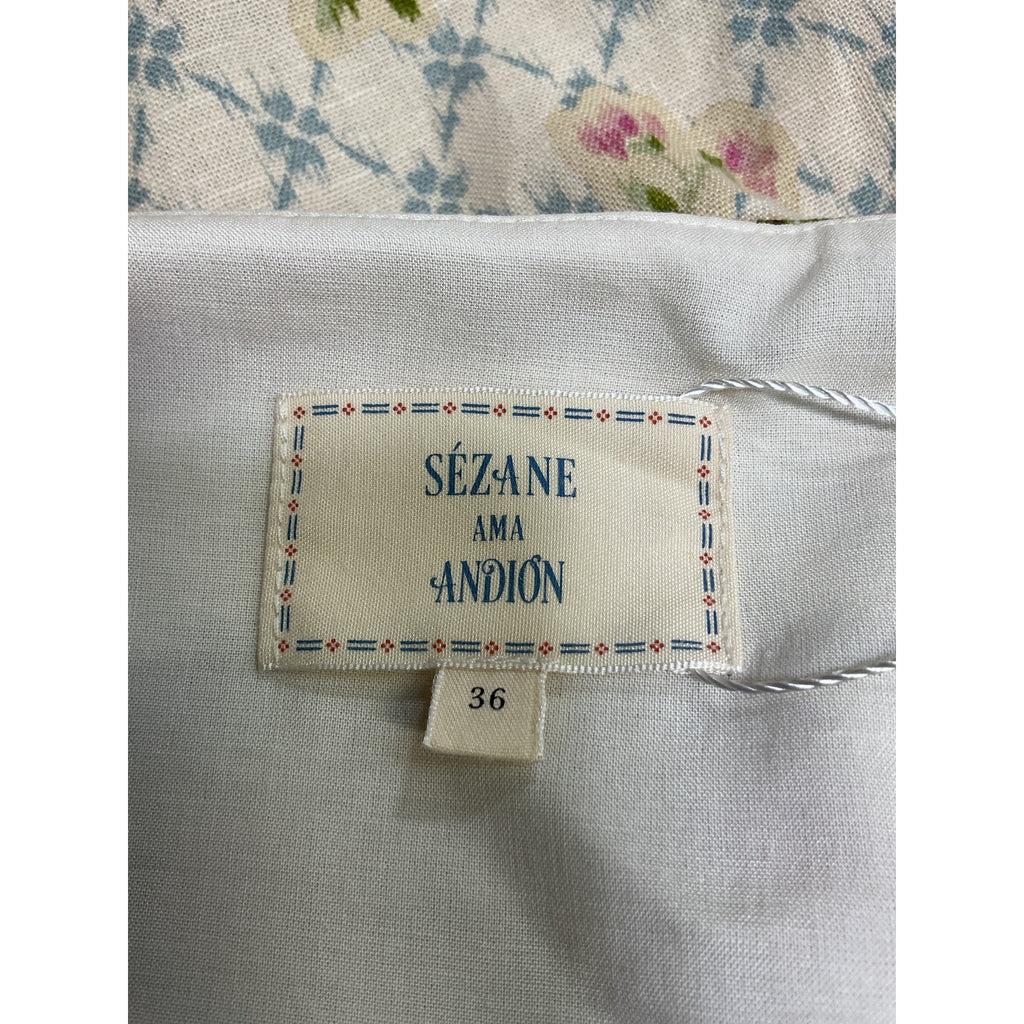 S�zane 'Josiana' White Linen Dress Size 36