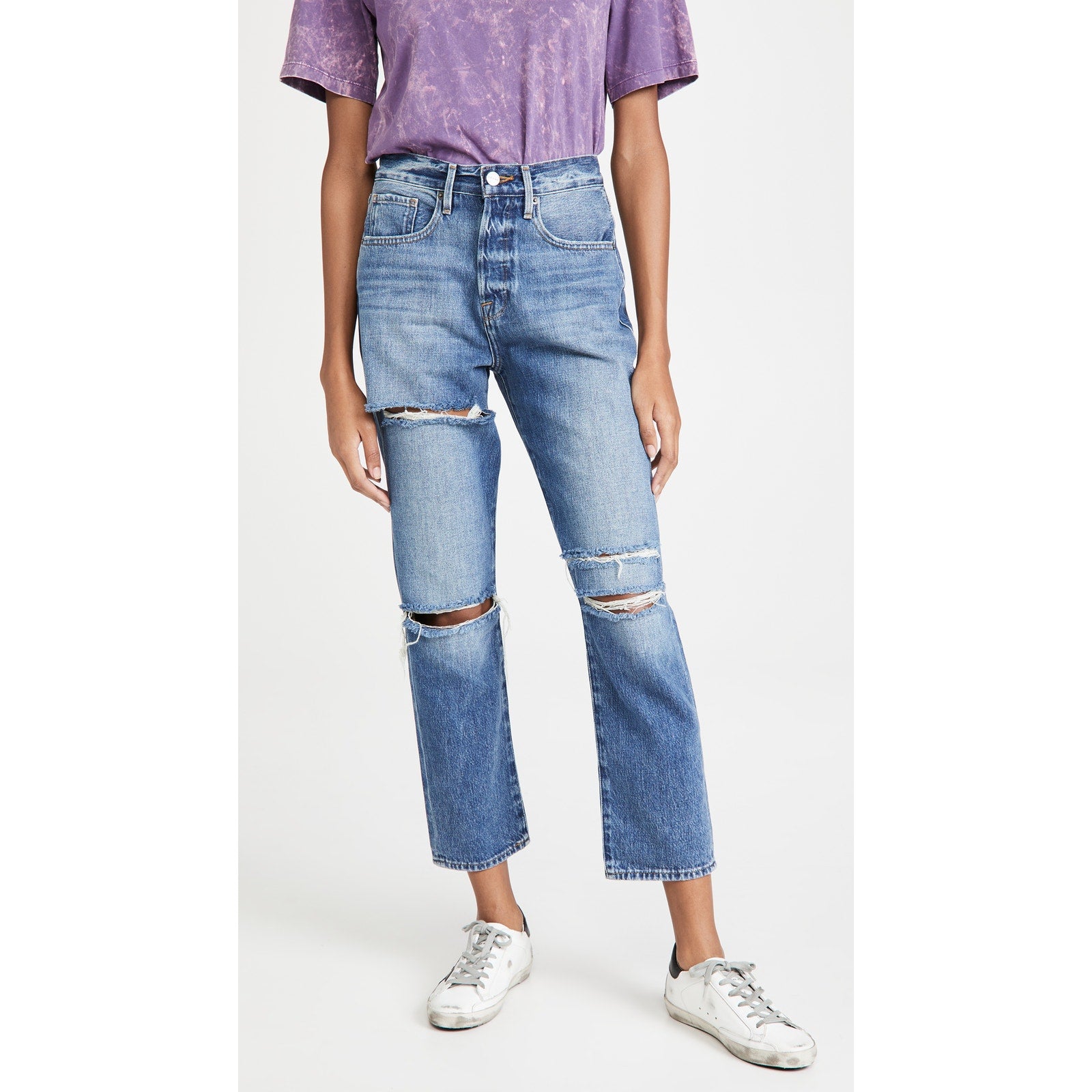 Frame Le Original Blue Slash Pants Size 25