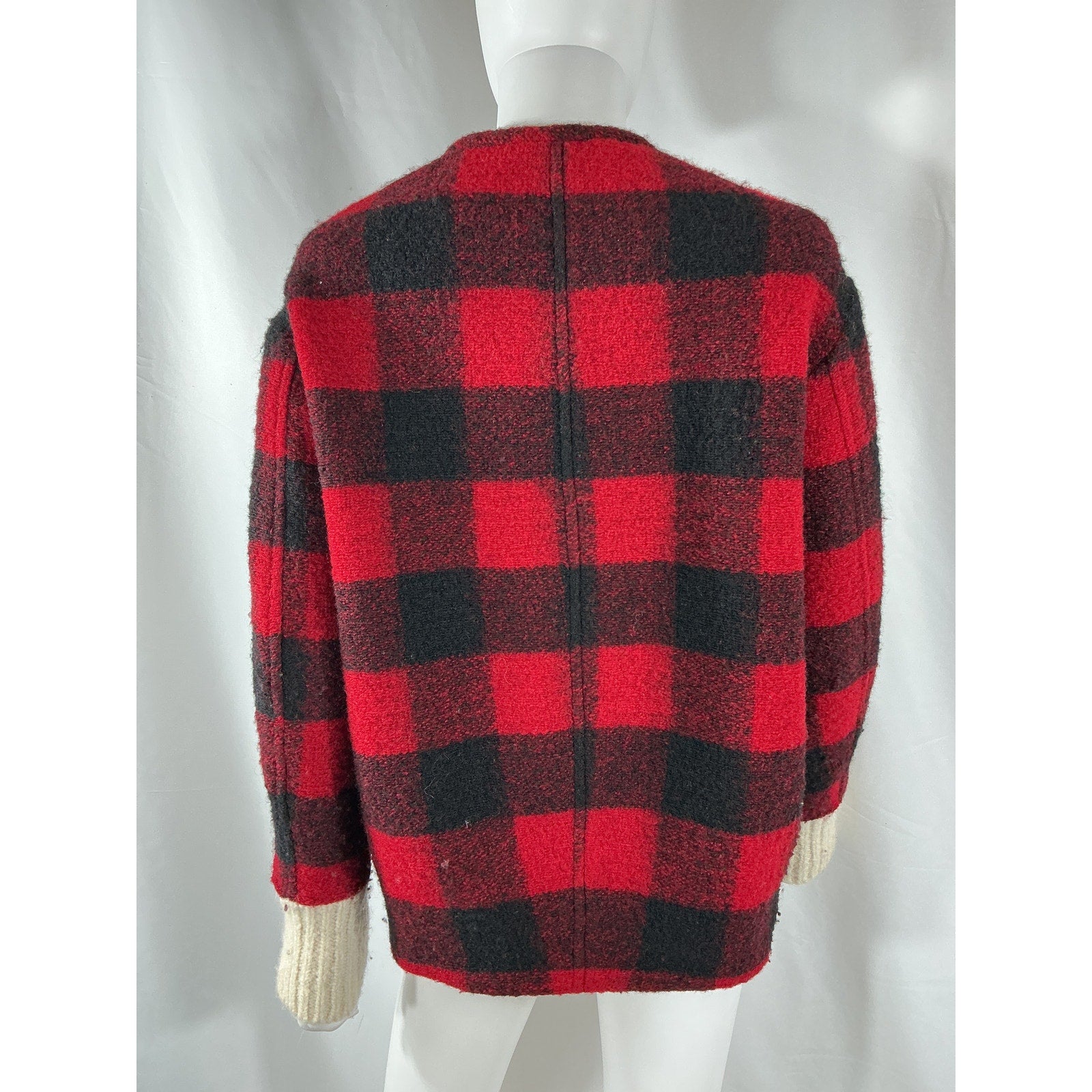 Isabel Marant Red Wool Plaid Print Jacket Size 34