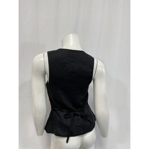 Faithfull The Brand 'Stanze' Black Linen Vest Size XS