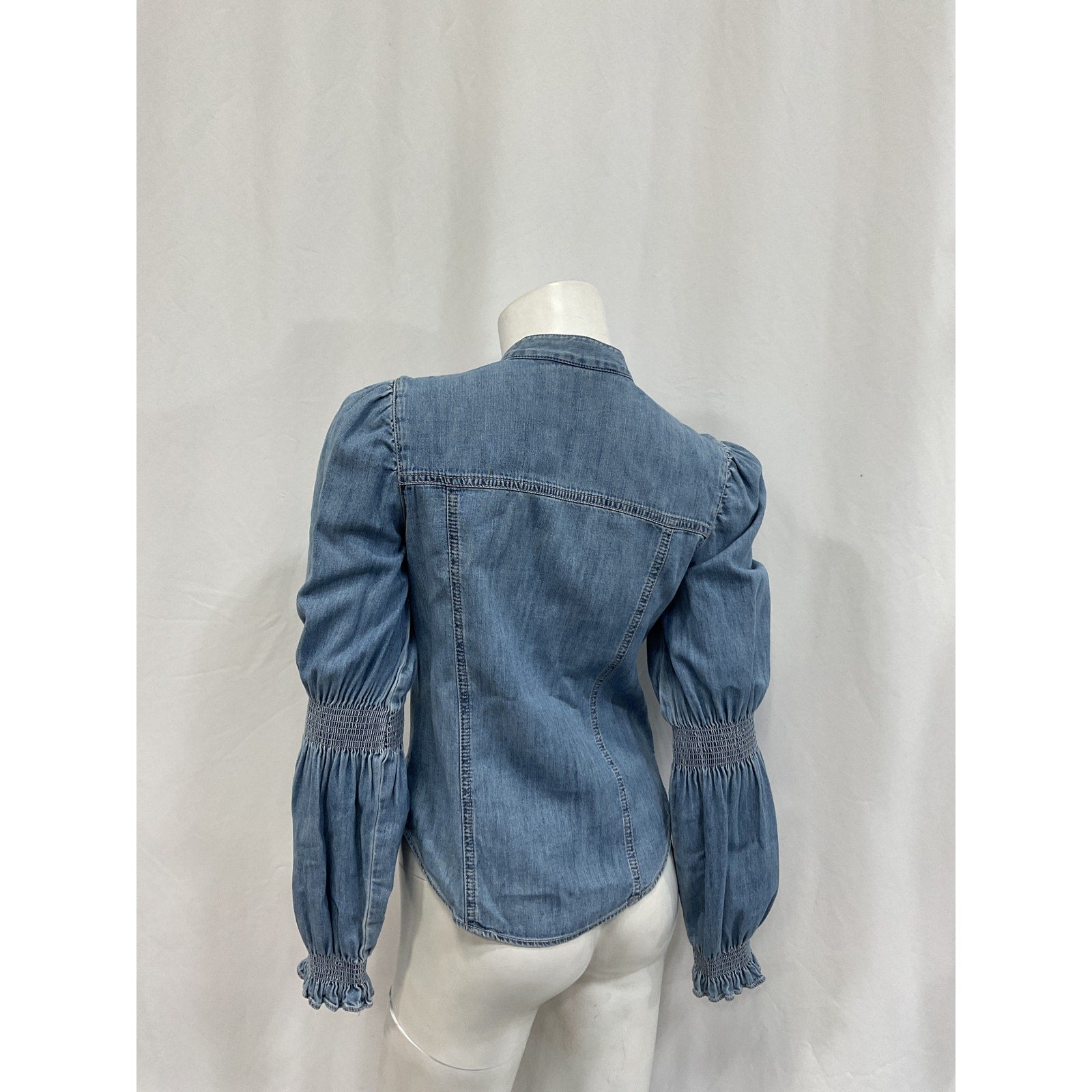 Veronica Beard 'Dalton' Blue Cotton Top Size 00