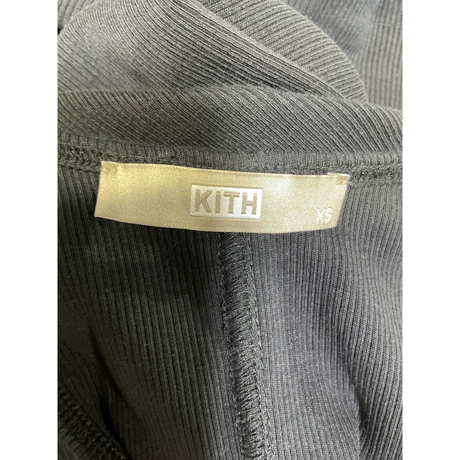 Kith 'Anthea' Black Midi Ribbed Dress Size XS